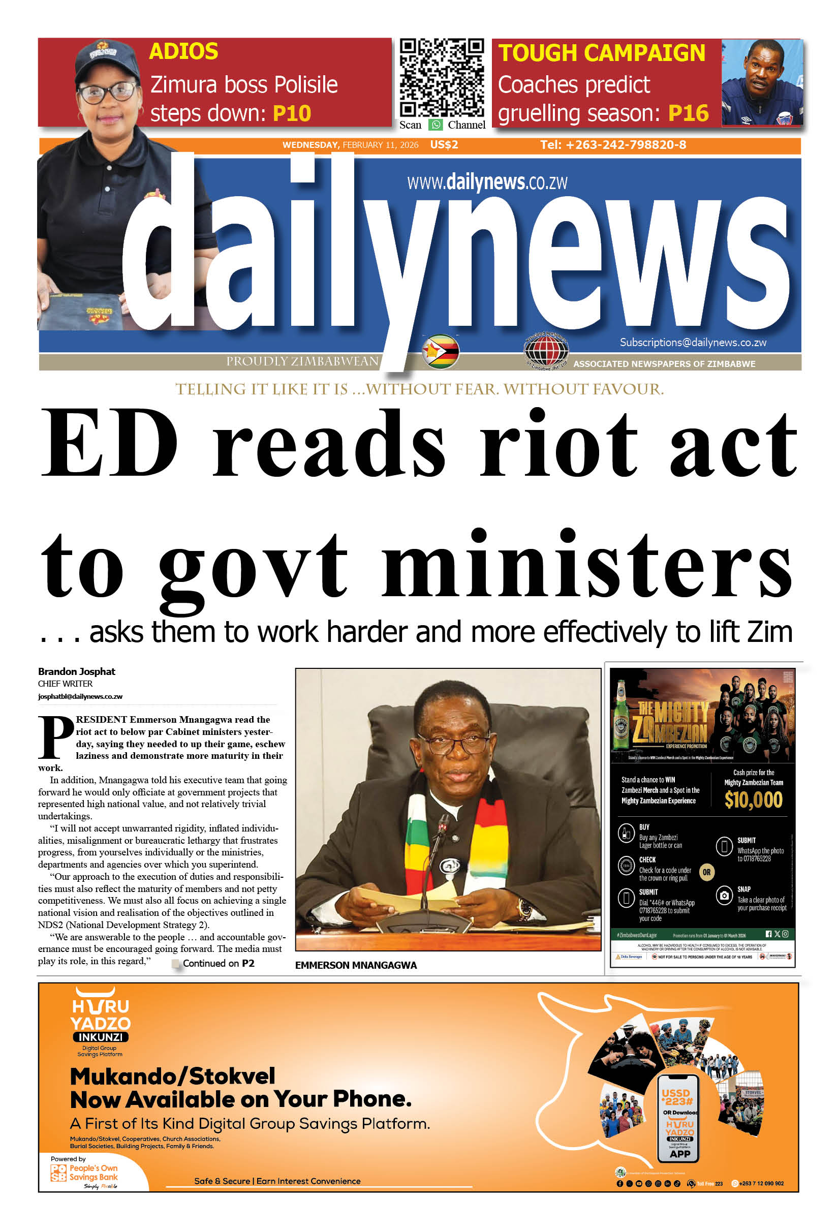 Wednesday 11 February 2026